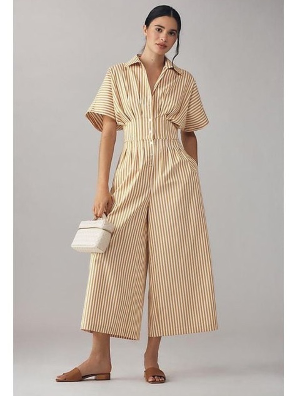 Anthropologie The Tobie Pleated Jumpsuit By Exquise